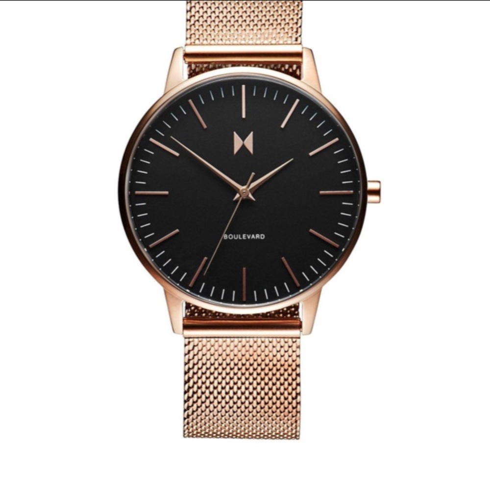 Mvmt 38mm gold watch